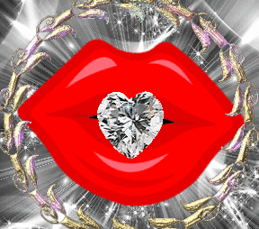Gif animé bouche diamant